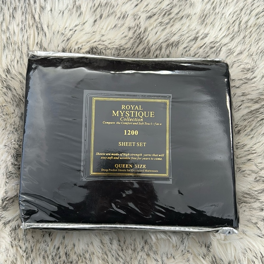 NWT Royal Mystique Collection 1200 Elegance QUEEN Size Bed Set